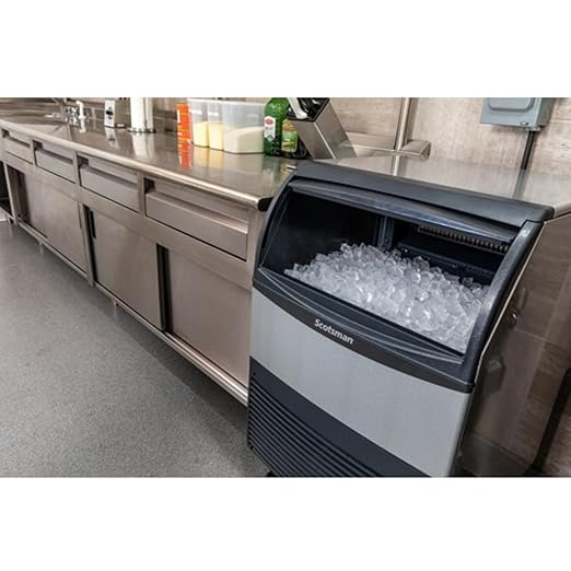 Scotsman UC2724MA-1 24-Inch Air-Cooled Cube Undercounter Ice Maker Machine with 80 lb. Storage Capacity, 282 lbs/Day, 115v, NSF