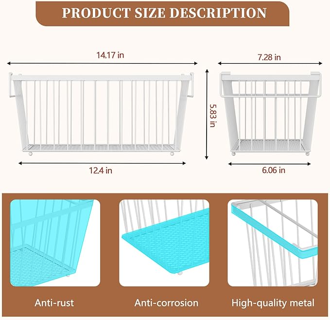 Enhanced Leak-Proof Bottom - Freezer Organizer Bins ，8 Pack Stackable Deep Freezer Organizer Bins for 7 Cu.FT Small Chest Freezer，organization and storage，pantry organizers（white）
