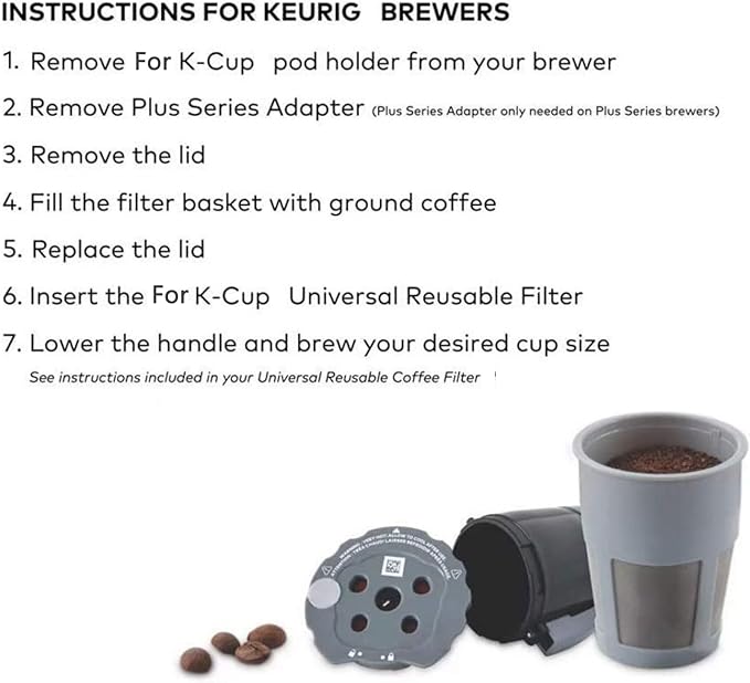 Universal Reusable Filter MultiStream Technology - Gray Reusable Coffee Filter Approved Quality Durable Replacement Parts