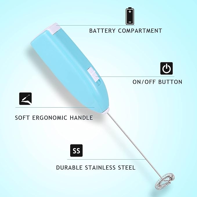 Honoson 3 Pieces Epoxy Resin Stirrer Handheld Battery Operated Epoxy Mixing Stick Electric Tumbler Mixer Blender with Stainless Steel for Crafts Tumbler, Making DIY Glitter Cups(Pink, Blue, Black)