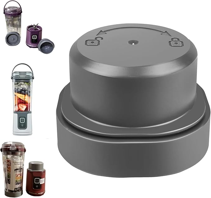 Zero-Leak Vessel Cap & Shock-Proof Blade Cover for Ninja Blast Portable Blender Accessories (BC100/BC151) — Odor-Resistant Tritan Lid, Double-Seal Leakproof, Easy-Clean, Travel/Gym/Car Ready