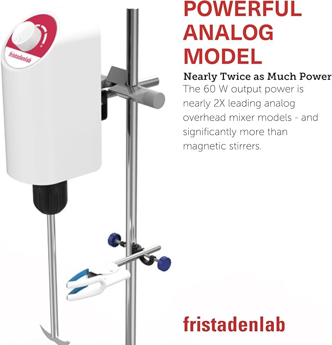 Fristaden Lab Overhead Stirrer | Powerful Analog Lab Mixer | 10 L Capacity | USA Company