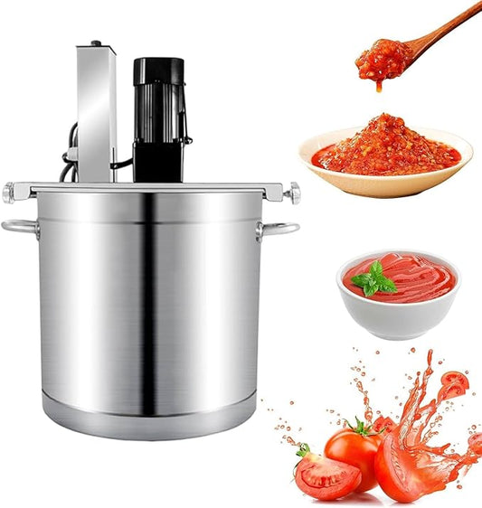 Automatic Pot Stirrer for Cooking,Electric Portable Mortar Mixer,Commercial Heating Mixer,Stirring Speed Adjustable,with 4-Blade Mixing Scraper,90L
