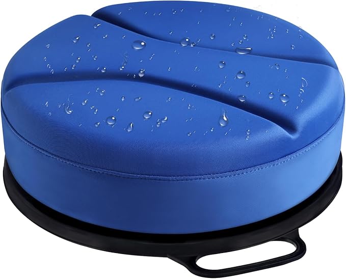 5 Gallon Bucket Seat with 3" Thick Seat Foam Cushion, 360°Swivel Bucket Lid Seat, Waterproof & Silent Bucket Seats for Dove Duck Hunting, Ice Fishing, Baseball, Camping