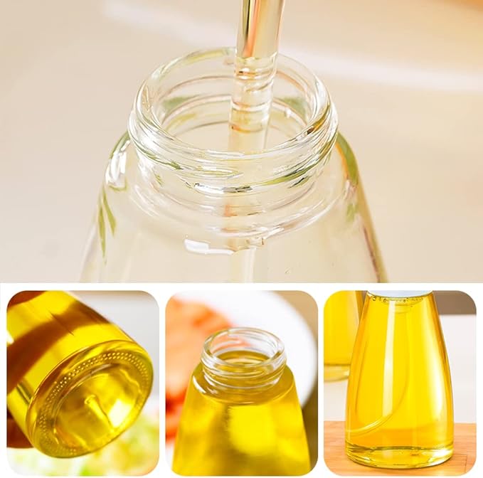 Oil Sprayer for Cooking, 180ml Glass Oil Dispenser Bottle Spray Lemon Juice Sprayer forSalad, Baking, Cleaning, Plants(white)