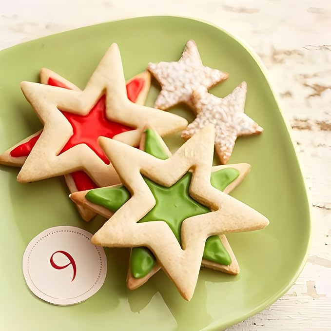 Star Cookie Cutters Set of 5 – Stainless Steel Sandwich Cutters & Biscuit Molds for Kids – Sturdy for Cookies, Sandwiches – Small to Large Sizes 1.57" to 3.74" – Food Grade