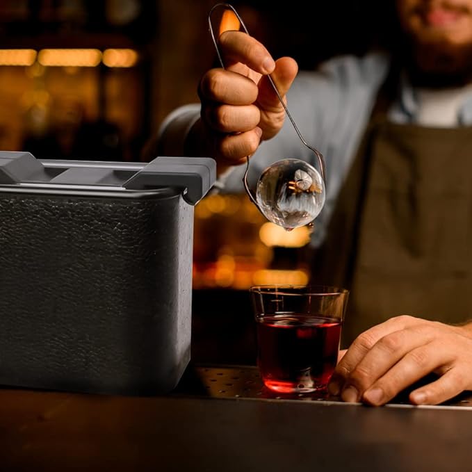 TINANA Clear Ice Ball Maker, 2.5” Crystal Clear Ice Cube Tray Make 2 Large Sphere Ice Balls for Whiskey Cocktails & Bourbon