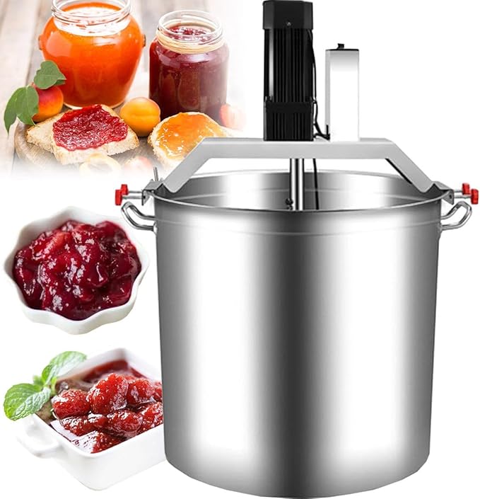 40L 80L Commercial Automatic Food Mixer, Commercial Heating Mixer, Hot Pot Seasoning Bottom Soup Sauce Stirrer Frying Machine, Stainless Steel Electric Food Mixer, Adjustable Stirring Speed,80L