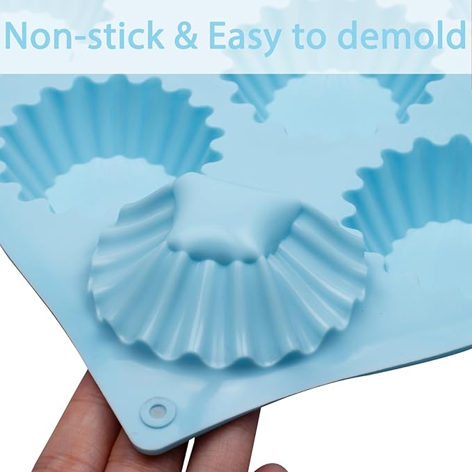 Silicone Peanut Butter Cup Molds, 3 Pack, 12-Cavity Non-stick Candy Chocolate Making Trays for Brownie Mini Tart Pudding Jelly