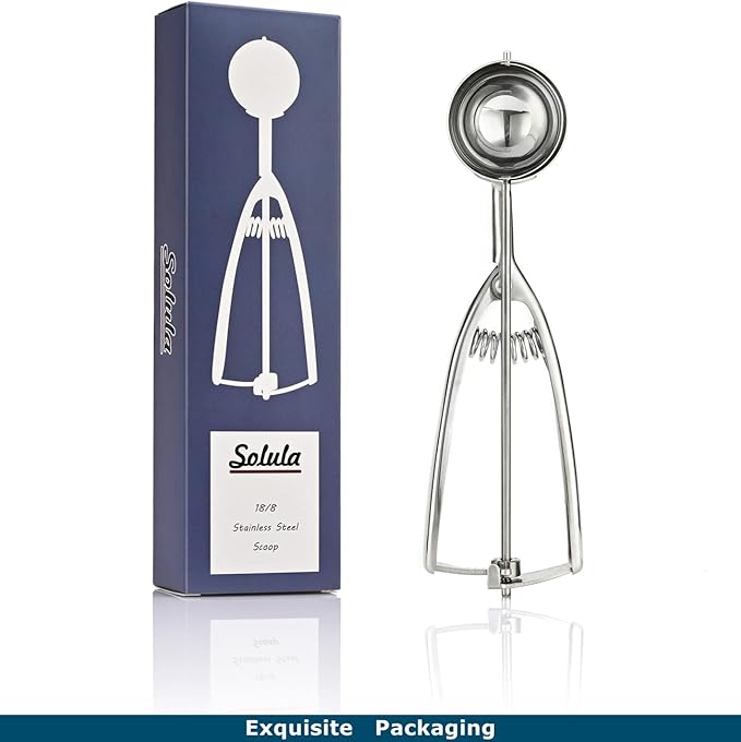 18/8 Stainless Steel Scoop, 2.3 Tablespoon Cupcake Muffin Batter Dispenser