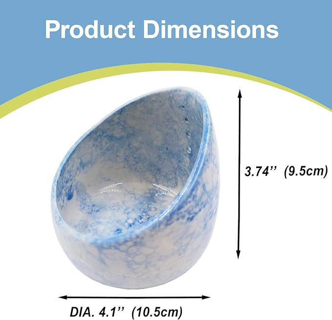 Pottery Blue Handmade Herb Stripper Bowl Kitchen Tool for Efficient Parsley, Basil, Rosemary, Thyme, Mint Leaf Removal & Stripping ,Ceramic Stylish Serving Dish for Berries Nuts Dips Fruits Snacks