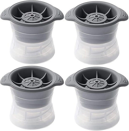 4PCS Small Sphere Ice Mold - Makes about 5CM (1.96") Crystal Clear Ice Balls,Silicone Reusable Ice Cube Trays for Whiskey, Bourbon, Cocktails & Home Bars