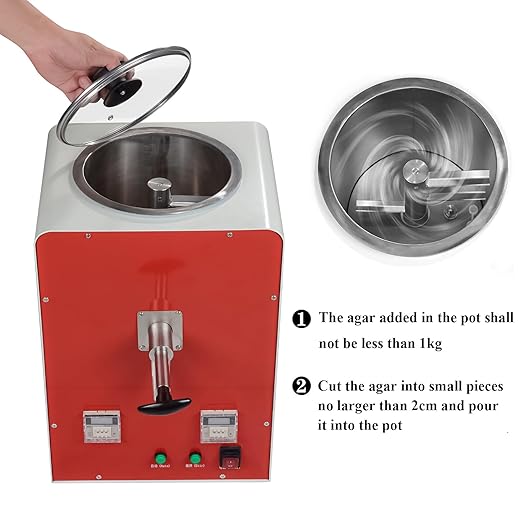 EustomA Agar Gel Mixer,5L Stirrer Machine for Melting and Mixing Duplicating with Visible Window Mini Automatic Dental Lab Equipment