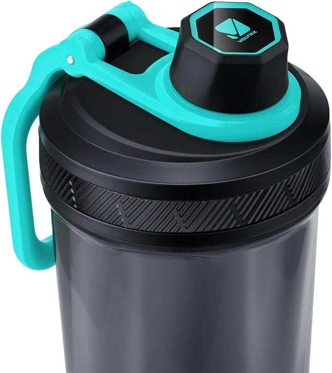 VOLTRX Shaker Bottle, Gallium USB C Rechargeable Electric Protein Shake Mixer, Shaker Cups for Protein Shakes and Meal Replacement Shakes, BPA Free, Made with Tritan, Mint, 27oz