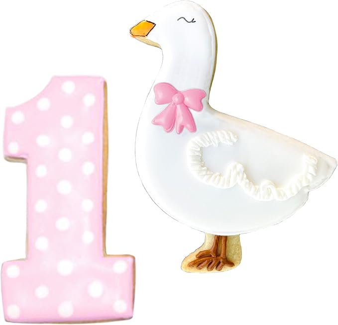 One Silly Goose Cookie Cutters 2-Pc. Set Made in the USA by Ann Clark, Goose, Number One/#1