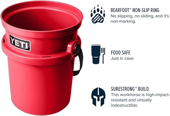 YETI Loadout 5-Gallon Bucket, Impact Resistant Fishing/Utility Bucket
