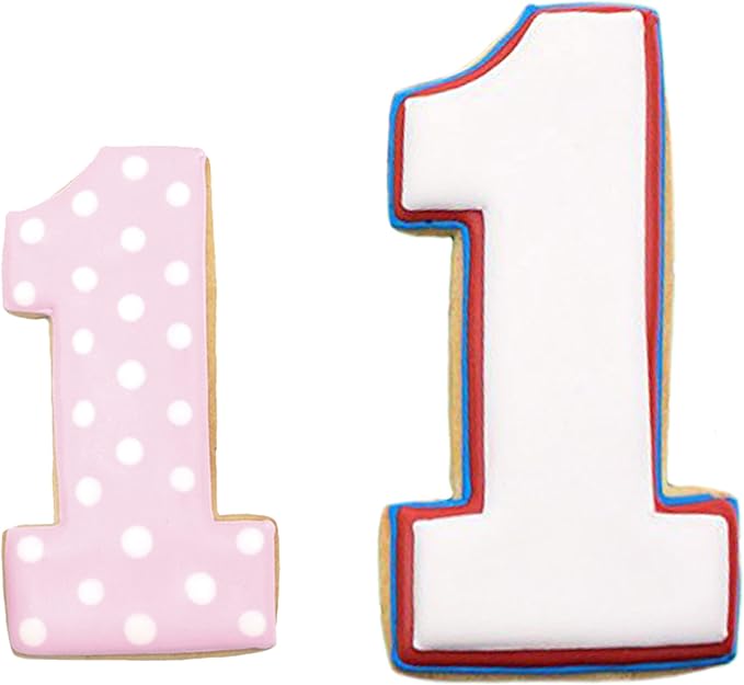 Ann Clark 2-Pc. Number 1 Cookie Cutter Set, Made in USA, 3-1/4” and 4-1/2”