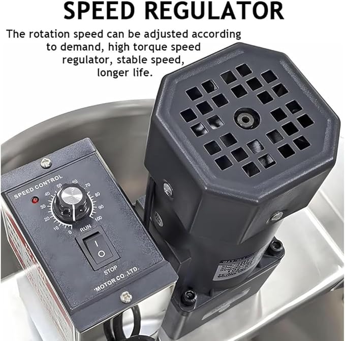Kitchen Stand Mixer & Electric Stirrer, Commercial Automatic Pot Stirrer, Stainless Steel, 4-Blade Scraper, for Cooking Soup, Sauce, Jam & Household Use 60L