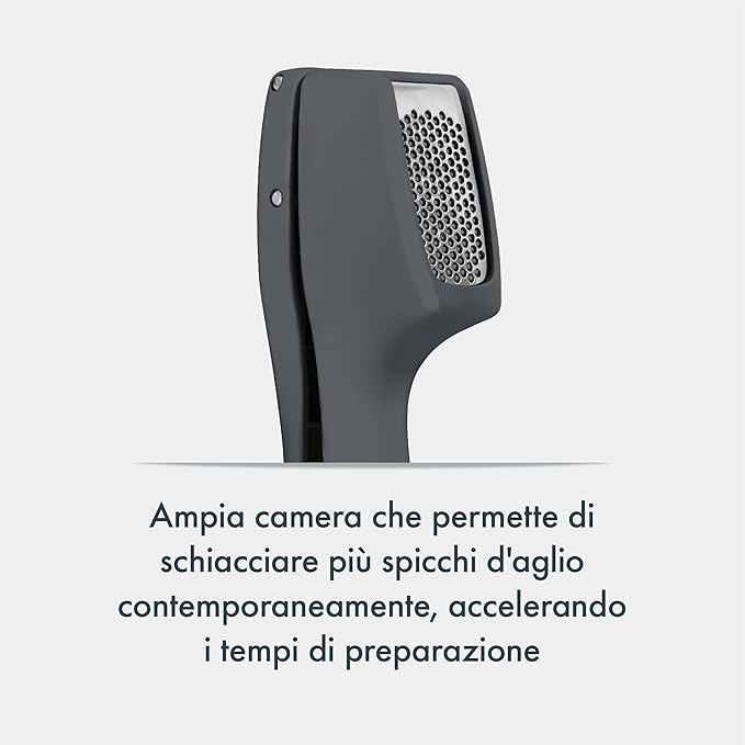 Culinare Garlic Press – Ergonomic Garlic Crusher with Large Chamber for Multiple Cloves – Easy to Use Ginger Mincer – Powerful Stainless Steel Crushing Action – Dishwasher Safe, 2-Year Guarantee