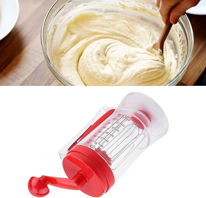 Pancake Batter Dispenser Hand Held Manual Pancake Dispenser for Batter, Cupcake Blender Machine Baking Tool for Cakes Waffles Batters