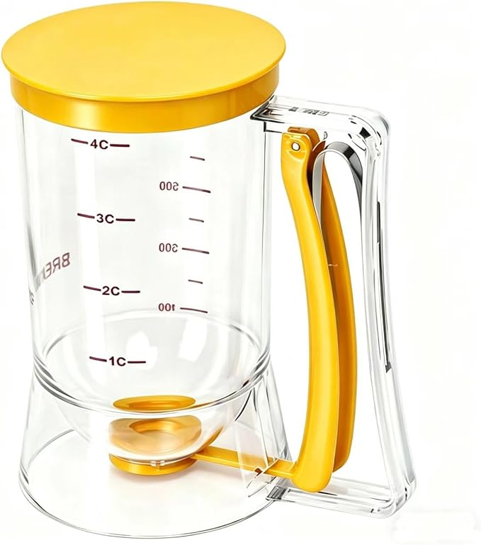 BBSTARZ Batter separator Cupcakes Pancakes Cookie Cake Waffles Batter Dispenser cookie separator batter Cream Speratator Cup Measuring Baking Tools(Orange)