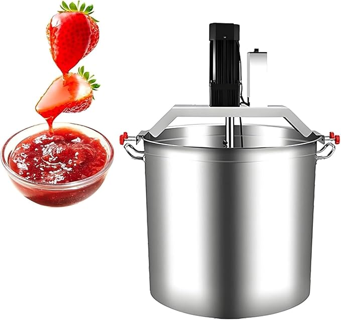 Automatic Food Mixer Stainless Steel Hot Pot Seasoning Bottom Soup Sauce Stirrer Frying Machine for Hotel Restaurant Food Factory Cooking, Commercial Food Stirrer Pot