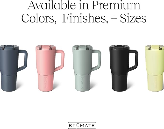 BrüMate Müv - 25oz 100% Leak Proof Insulated Coffee Mug with Handle & Lid - Stainless Steel Coffee Travel Mug - Double Walled Coffee Cup (Blue Agave)