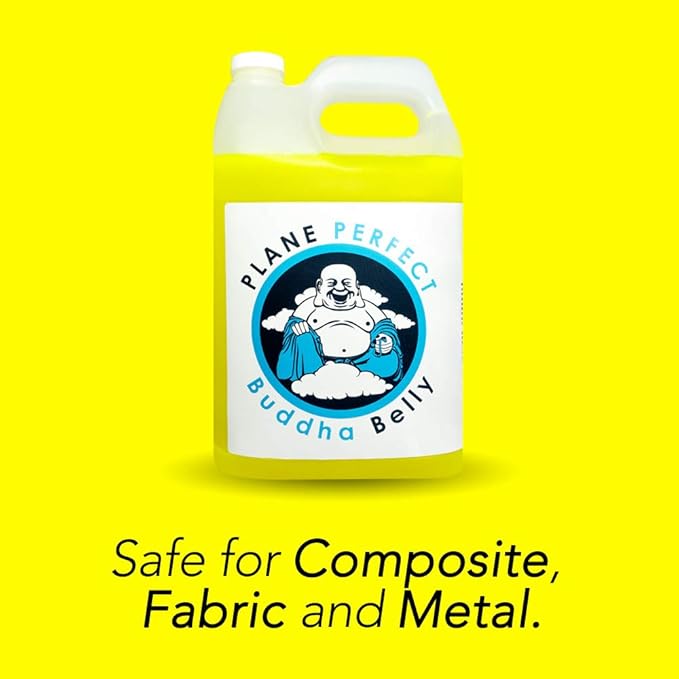Plane Perfect Buddha Belly Oil & Grease Cleaner - Heavy Duty Aviation Grade Citrus Degreaser Spray - Multi Surface Cleaner for Automotive Engine, Aircraft, Car, Truck & RV | 1 Gallon
