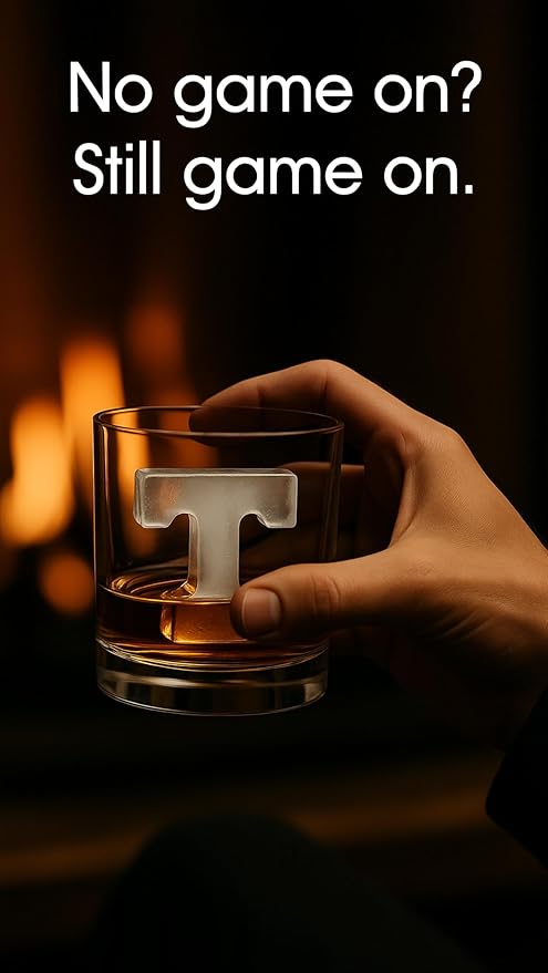 TEAM ICE - Tennessee Silicone Ice Cube Tray - Large Silicone Ice Cube Mold for Whiskey & Cocktails, Durable Ice Tray for Game Day Drinks, College Logo Ice Mold for Fans & Tailgate Parties