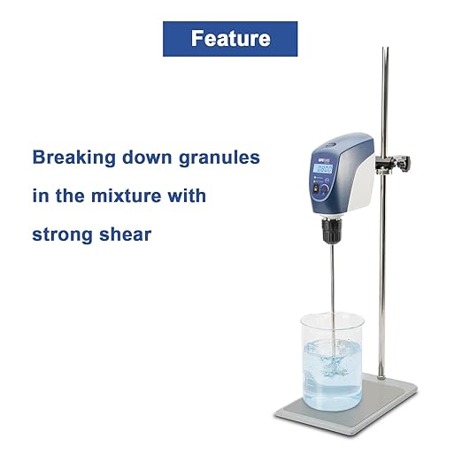 ONiLAB 18900500 316L Stainless Steel Grand Dissolving Stirrer,100mm Stirrer Diameter, 8 mm Shaft Diameter, 600 mm Shaft Length