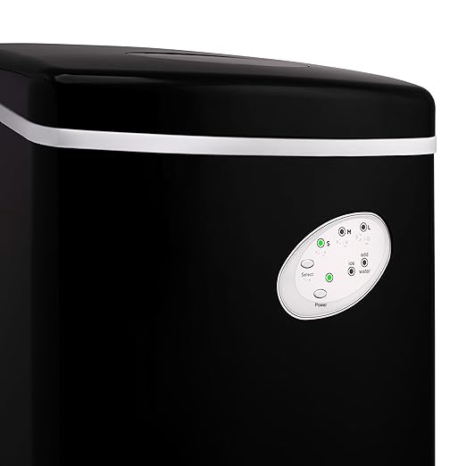 NewAir Counter Top Ice Maker Machine (Black), Compact Automatic Ice Maker, Cubes Ready in 6 Minutes, 28 Pounds in 24 Hours - Perfect for Home/Kitchen/Office/Bar