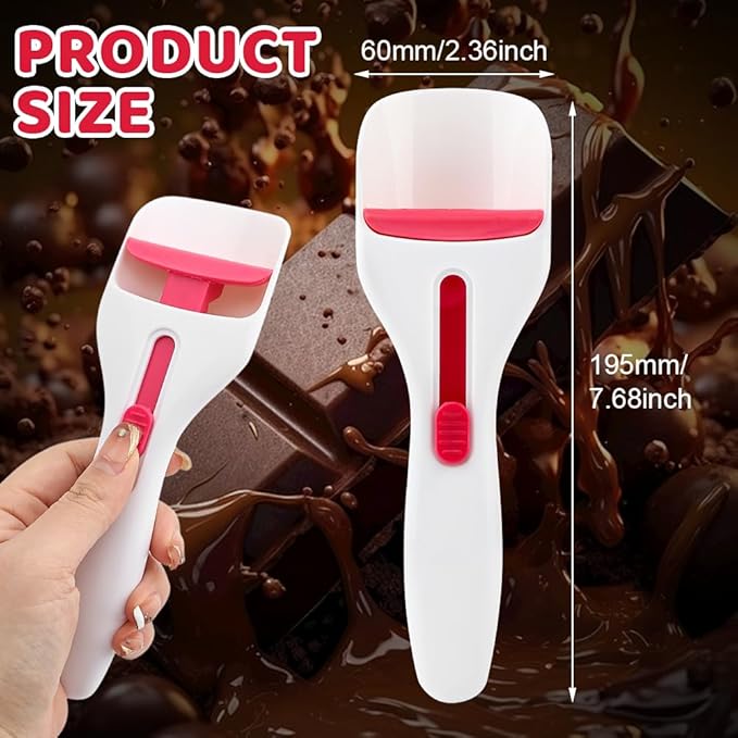 2pcs Cupcake Batter Dispenser Scoop, Dishwasher-Safe Baking Tool for Precise Portioning of Muffins, Cupcakes, Cookie Dough & Pancakes - Mess-Free Kitchen Gadget(COLOR:white)