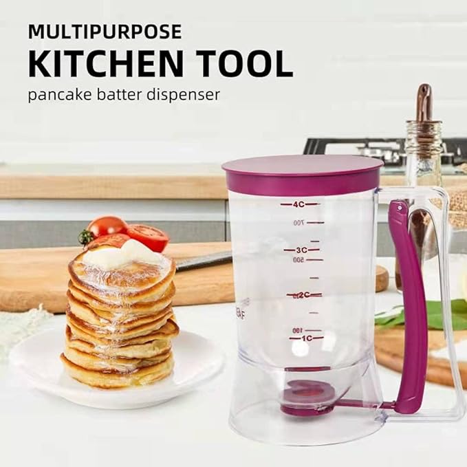 Cupcake Batter Separator for Baking - Measuring Tool with Cream Separator Cups, Best Gift for Friends (Purple)
