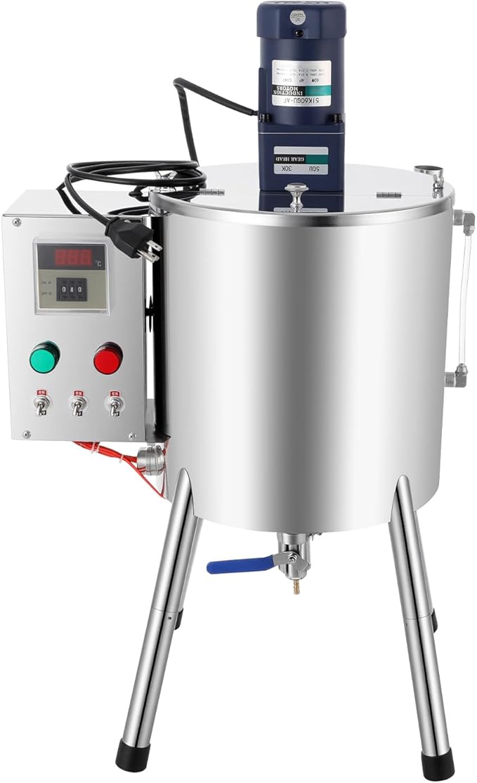 15L/4Gal Commercial Automatic Heating Stirring Mixing Filling Machine, 110v 1500w Lipstick Filling Machine for Dissolving and Filling Lipsticks, Candles, Vaseline, Oils