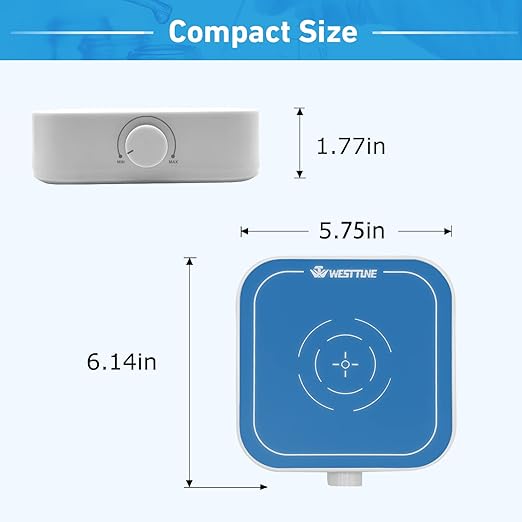 3000rpm Magnetic Stirrer Mixer with Stir Bar, Brushless DC Motor Max 3000ml Magnetic Stir Plate Mixer Blue-White（No Hot)
