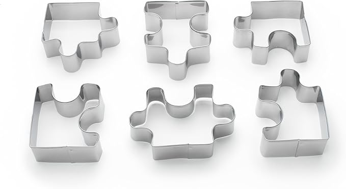 Fox Run Cookie Cutter Set, Puzzle Pieces Cookie Cutter Set