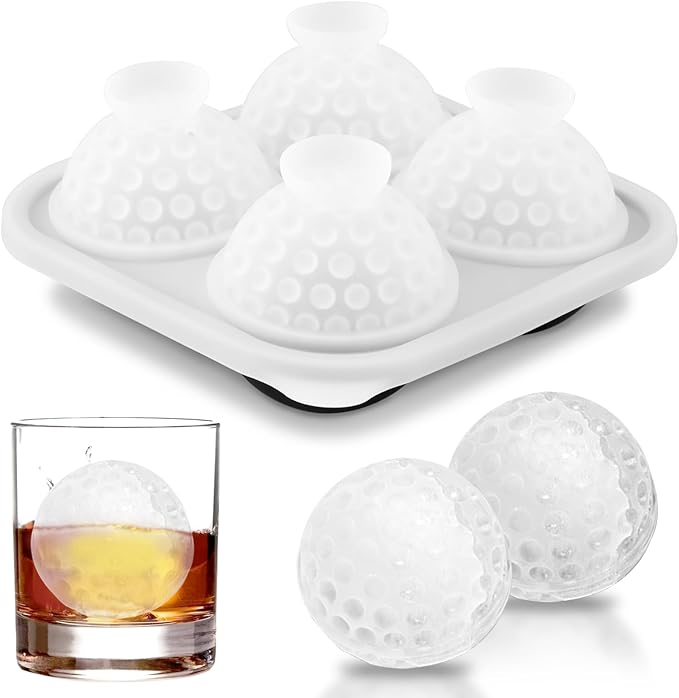 Molds for Golf Ball of Ice Cube,Silicone Mold for Cocktails,Whiskey,Sphere Ice Mold(Black)