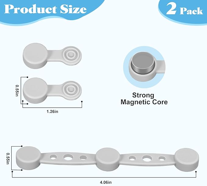 Air Fryer Magnet Silicone Buckles for Parchment Paper – 2 Pack Reusable Accessories for Disposable Basket Liners, Secure Baking Paper, Prevent Shifting & Burning (Grey)