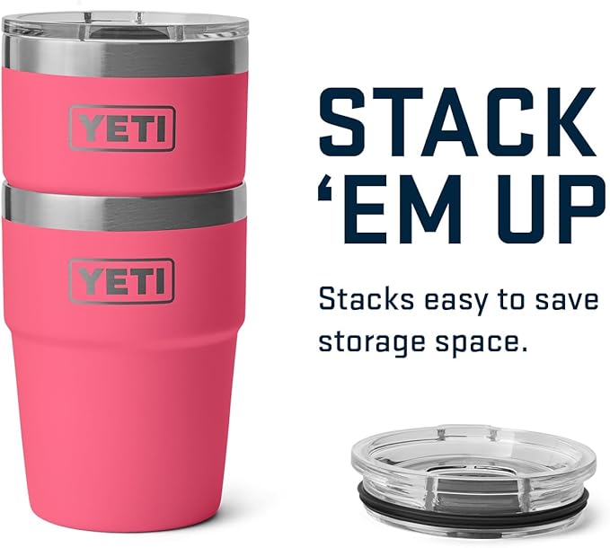YETI Rambler 16 oz Stackable Tumbler, Vacuum Insulated, Stainless Steel with MagSlider Lid | Stackable, Stackable, Vacuum Insulated, MagSlider Lid, MagSlider Lid, Vacuum Insulated
