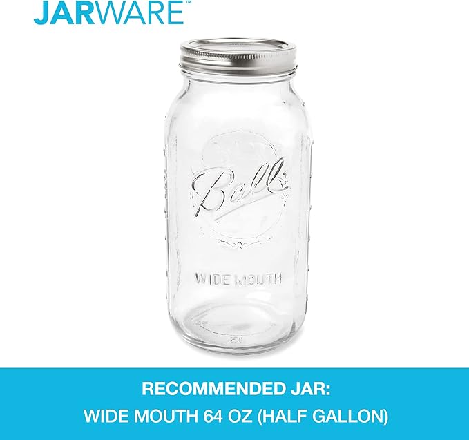 Jarware Cold Brew Coffee Maker and Tea Infuser Lid For Wide Mouth Mason Jars,Black