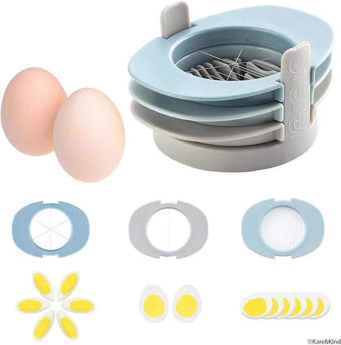Ruibo Strawberry Slicer/Cutter With Stainless Steel Cutting Wires for Hard Boiled Egg Slicer Multicolour