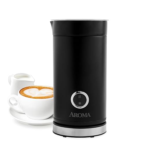 AROMA® 4-in-1 Cold & Warm Milk Frother and Steamer with Auto-Off One-Touch Controls (200ml)