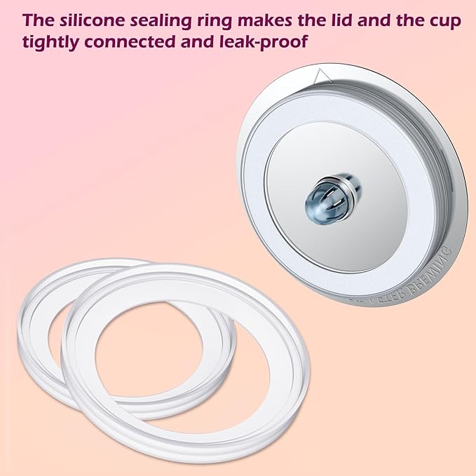 8 Pack Replacement Silicone Gasket Seals for K eurig Stainless Steel Refillable K Cups, Reusable Rubber Ring for Coffee Pod Filter Lids, Compatible K eurig 1.0 & 2.0 Brewers (8 Pcs Gaskets Only)