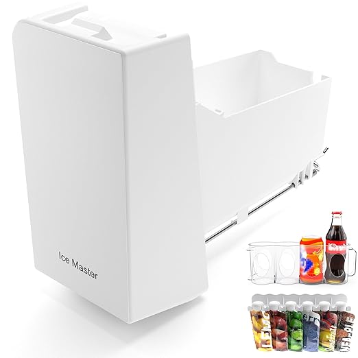 Upgrade DA97-14504C DA97-14504A Ice Container Compatible with RF22 RF23 Sam-sung Ice Maker Replacement AP6039681 Sam-sung Refrigerator Parts,Replaces for PS11773414 EAP11773414 Sam-sung Ice Maker Tray