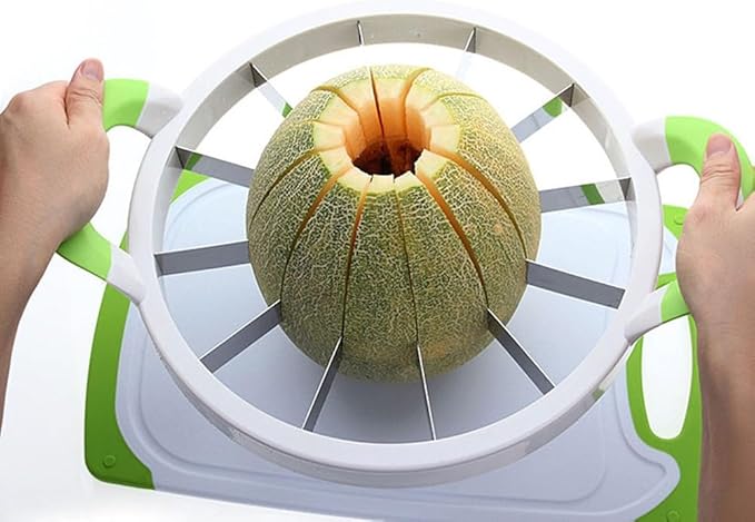 Modern Home Melon Slicer - Honeydew/Cantaloupe/Mini-watermelon Easy Slicing Tool - Medium Size