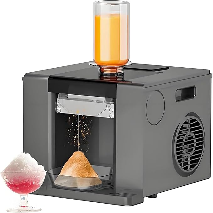 Electric Ice Crusher Machine,60Kg/24H High Capacity & Rapid Cooling,Perfect for Home,Restaurant,Bar,and Party Use,Black