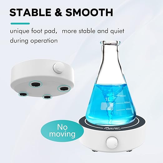 LAB FISH Laboratory Magnetic Stirrer 1800PRM Magnetic Mixer Max Stirring 3000ml Capacity Stir Plate with Stir Bar Egg for Lab and Homebrew