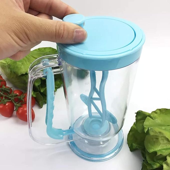 Pancake Batter Dispenser, 2 in 1 Batter Blend Mixer and Dispenser, Batters Dispensers Hand Blender Stirring Mixer Separator, Pancake Baking Cupcakes Waffle Muffin Mix Crepes Cake Maker with Measuring