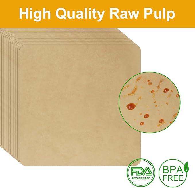 SIUDANGKA 100Pcs 12-inch Air Fryer Parchment Paper Squares Baking Parchment for Cuisinart Air Fryer Cuisinart Convection Toaster Oven,