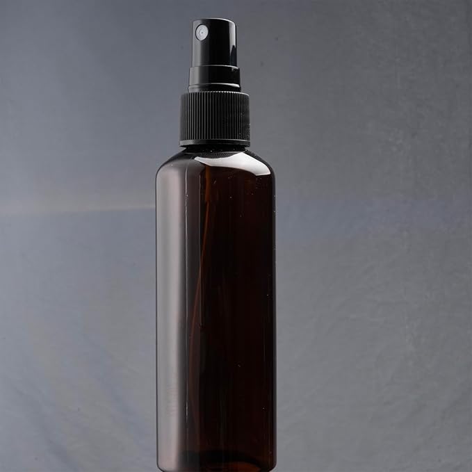 SEVENHEAD 30ml Plastic Essential Oil Spray Bottle 1OZ Three Color - Clear, White, Amber, Small Spray Bottle with Plastic Sprayer - Set of 3